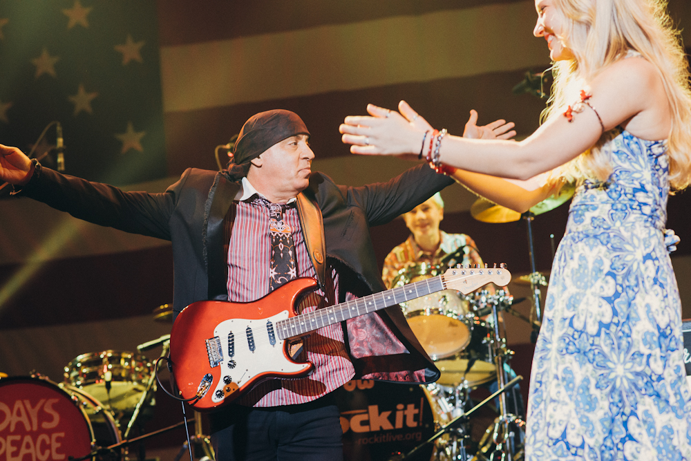 Steven Van Zandt performing live with guitar