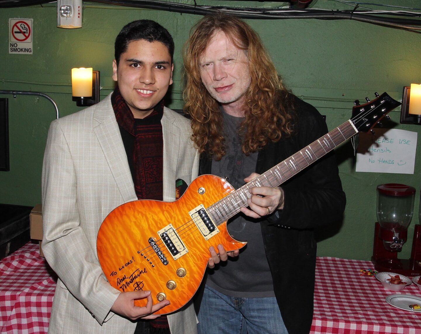 Dave Mustaine of Megadeth with Lucas Polo